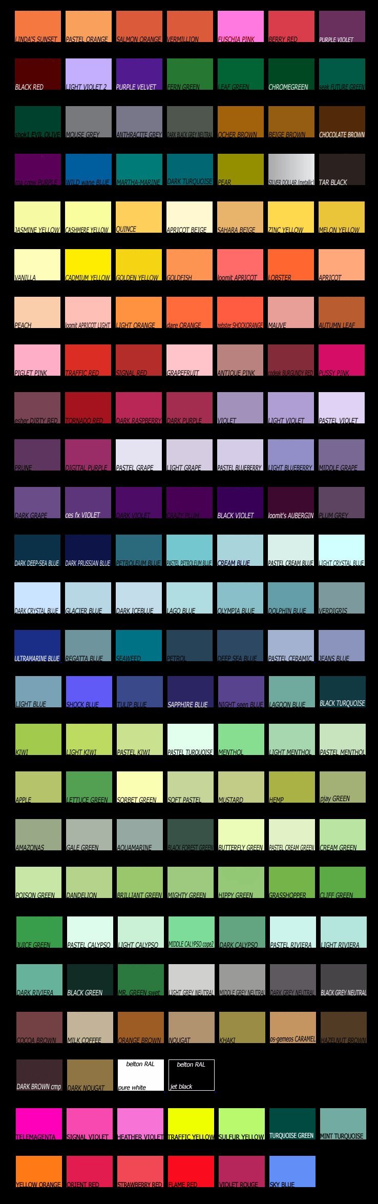 color chart